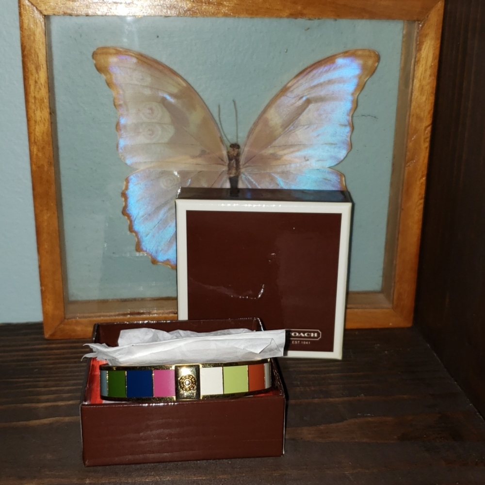 CoachHalf Inch Legacy Stripe Bangle Bracelet - Picture 1 of 8
